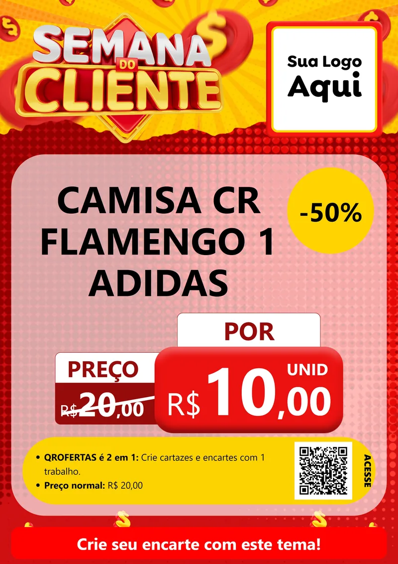 Modelo de Cartaz para Cartaz A4 Vertical com o tema Semana do Cliente para Roupas e acessórios