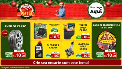 Modelo de TV para TV Horizontal com o tema Promoção de Natal para Auto peças