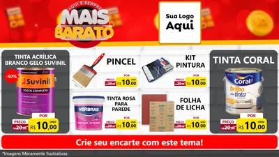 Modelo de TV para TV Horizontal com o tema Mais Barato para Tintas e Ferramentas