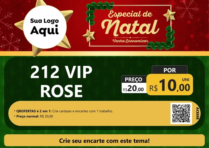 Modelo de Cartaz para Cartaz A4 Horizontal com o tema Especial de Natal para Perfumes
