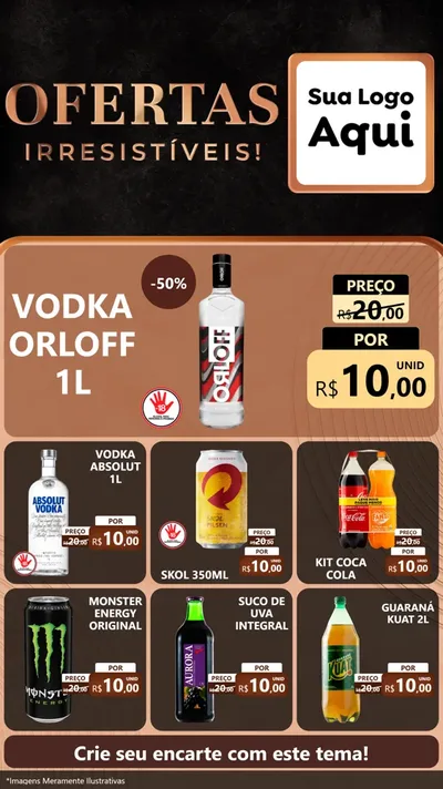Modelo de Rede Social para Stories com o tema Ofertas Irresistíveis! para Distribuidora de bebidas