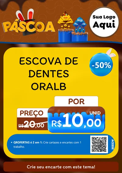 Modelo de Cartaz para Cartaz A4 Vertical com o tema Páscoa para Higiene Pessoal