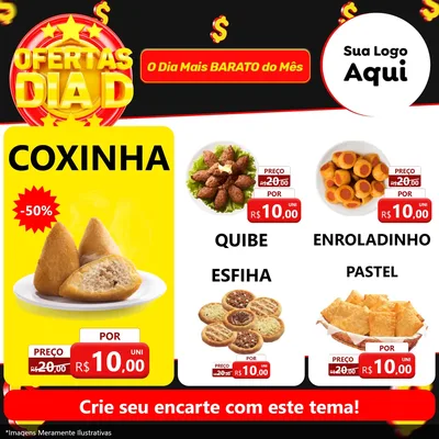 Modelo de Rede Social para Feed Facebook com o tema Dia D para Salgadaria