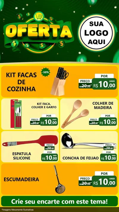 Modelo de TV para TV Vertical com o tema Oferta para Utilidades Domésticas