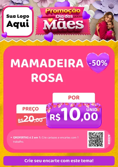 Modelo de Cartaz para Cartaz A4 Vertical com o tema Promoção Dia das Mães para Bebês