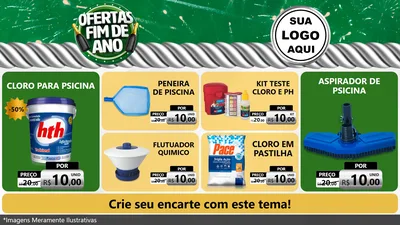 Modelo de TV para TV Horizontal com o tema Ofertas Fim de Ano para Produtos para Piscina