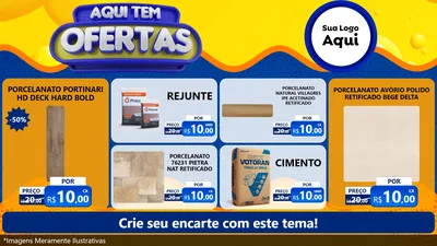 Modelo de TV para TV Horizontal com o tema Aqui Tem Ofertas para Pisos e revestimentos