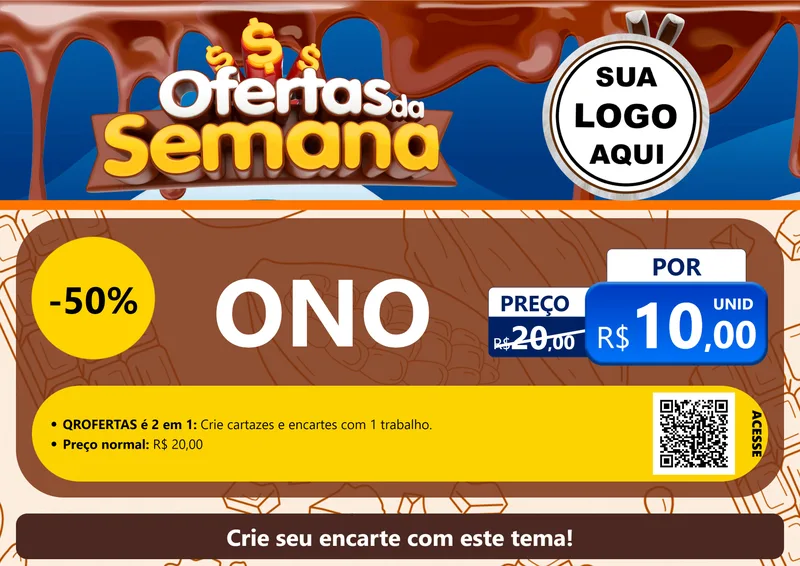 Modelo de Cartaz para Cartaz A4 Horizontal com o tema Ofertas da Semana - Páscoa para Óticas
