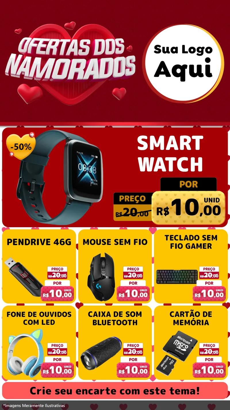 Modelo de Rede Social para Stories com o tema Ofertas Dos Namorados para Informática