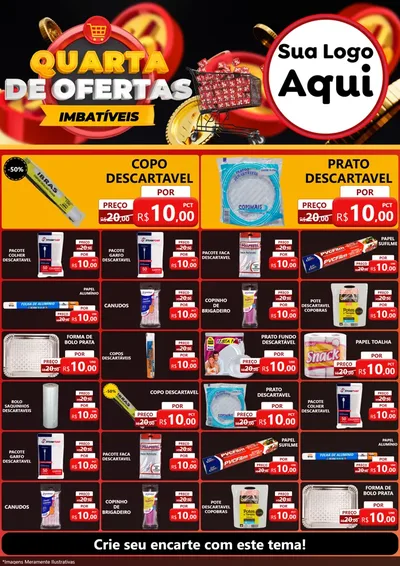 Modelo de Encarte para Encarte A4 Vertical com o tema Quarta de Ofertas Imbatíveis para Embalagens