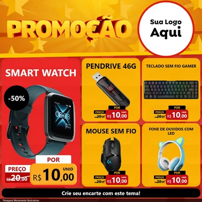 Modelo de Rede Social para Feed Facebook com o tema Promoção para Informática
