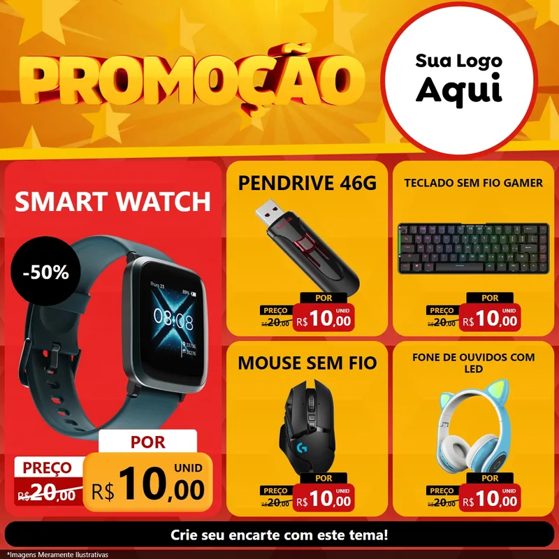 Modelo de Rede Social para Feed Facebook com o tema Promoção para Informática