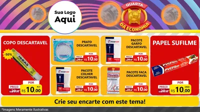 Modelo de TV para TV Horizontal com o tema Quarta da Economia para Embalagens