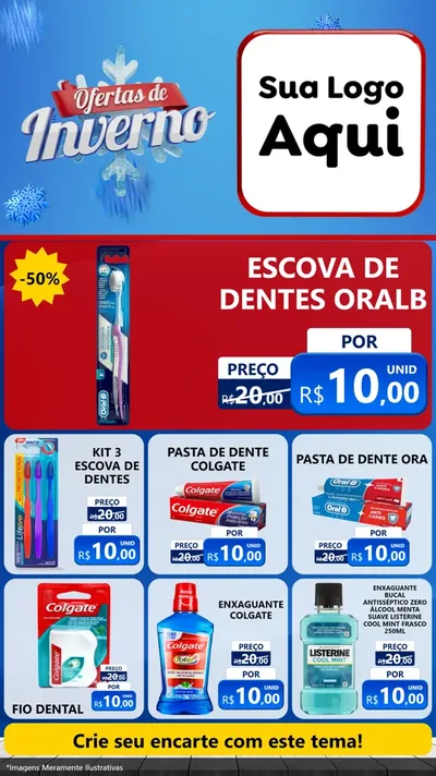 Modelo de Rede Social para Stories com o tema Ofertas de Inverno para Higiene Pessoal