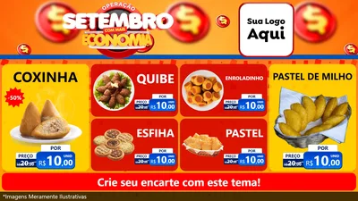 Modelo de TV para TV Horizontal com o tema Operação Setembro Com Muita Economia para Salgadaria