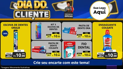 Modelo de TV para TV Horizontal com o tema Dia Do Cliente para Higiene Pessoal