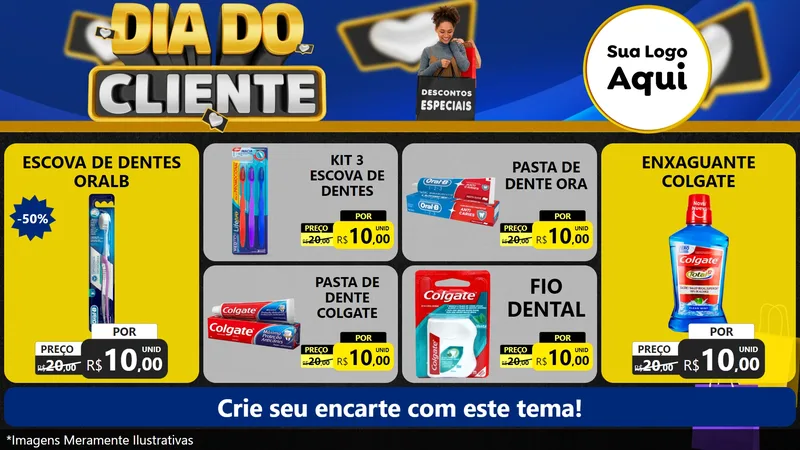 Modelo de TV para TV Horizontal com o tema Dia Do Cliente para Higiene Pessoal