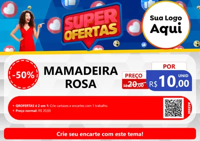 Modelo de Cartaz para Cartaz A4 Horizontal com o tema Super Ofertas para Bebês