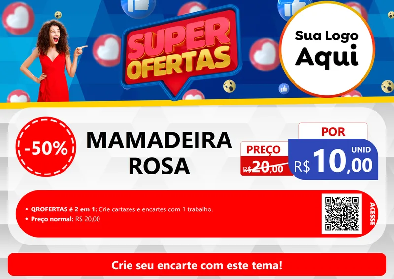 Modelo de Cartaz para Cartaz A4 Horizontal com o tema Super Ofertas para Bebês