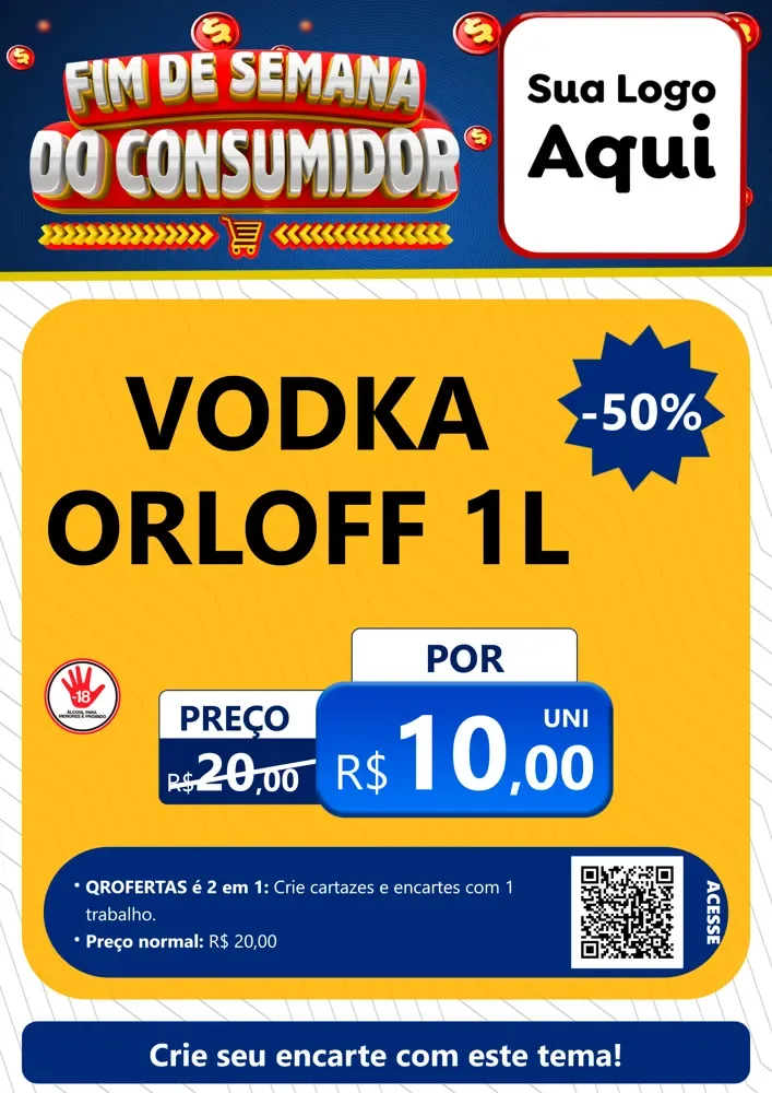 Modelo de Cartaz para Cartaz A4 Vertical com o tema Fim de Semana do Consumidor para Distribuidora de bebidas