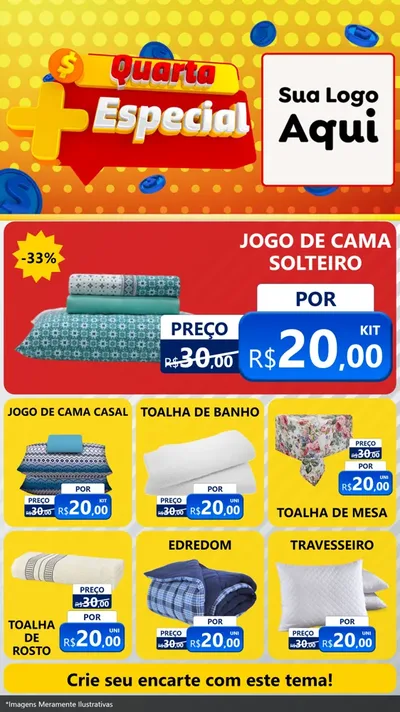 Modelo de Rede Social para Stories com o tema Quarta Mais Especial para Cama, Mesa e Banho