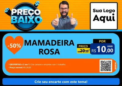 Modelo de Cartaz para Cartaz A4 Horizontal com o tema Preço Baixo para Bebês