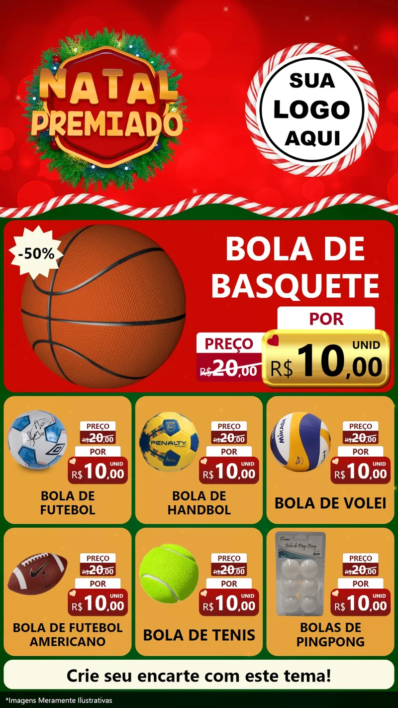 Modelo de Rede Social para Stories com o tema Natal Premiado para Artigos Esportivos