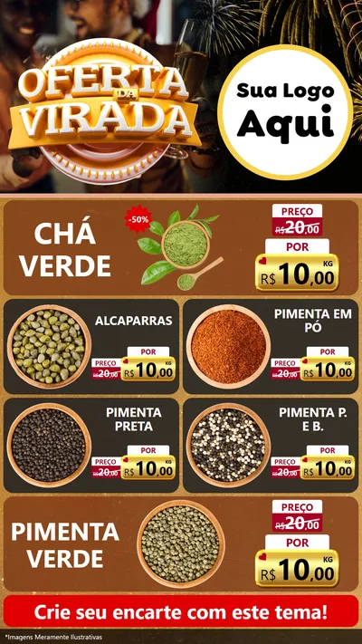 Modelo de TV para TV Vertical com o tema Oferta da Virada para Produtos Naturais