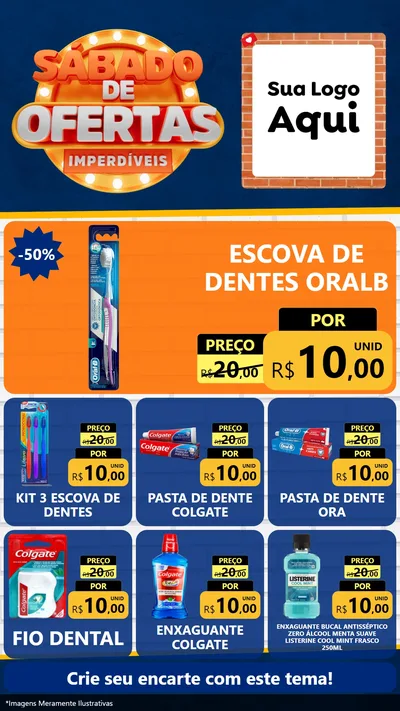 Modelo de Rede Social para Stories com o tema Sábado de Ofertas Imperdíveis para Higiene Pessoal