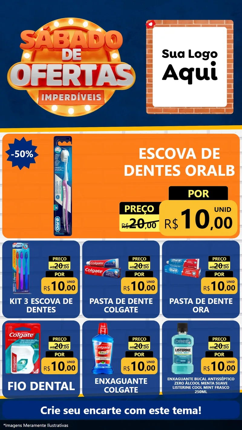 Modelo de Rede Social para Stories com o tema Sábado de Ofertas Imperdíveis para Higiene Pessoal