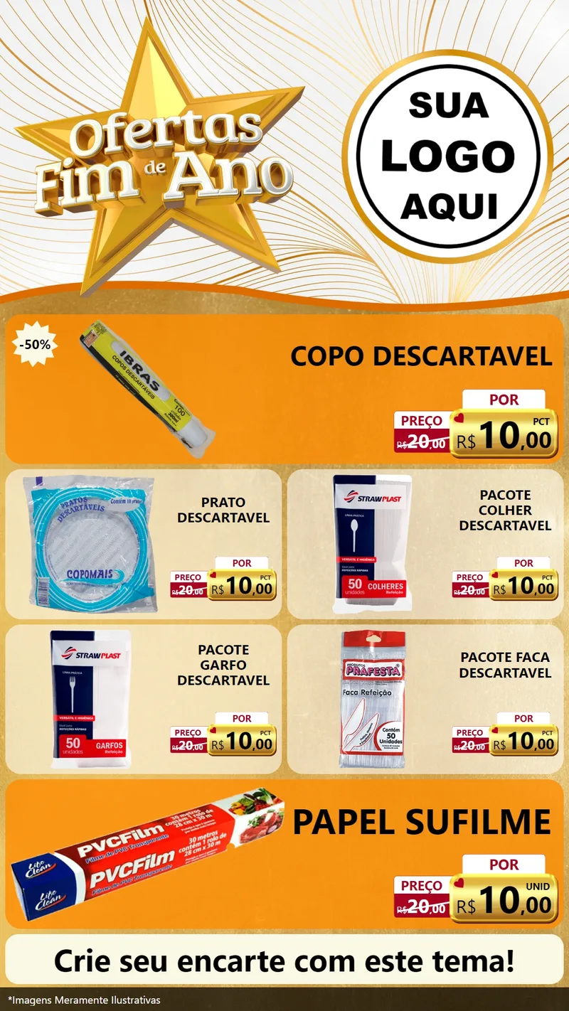 Modelo de TV para TV Vertical com o tema Ofertas Fim de Ano para Embalagens
