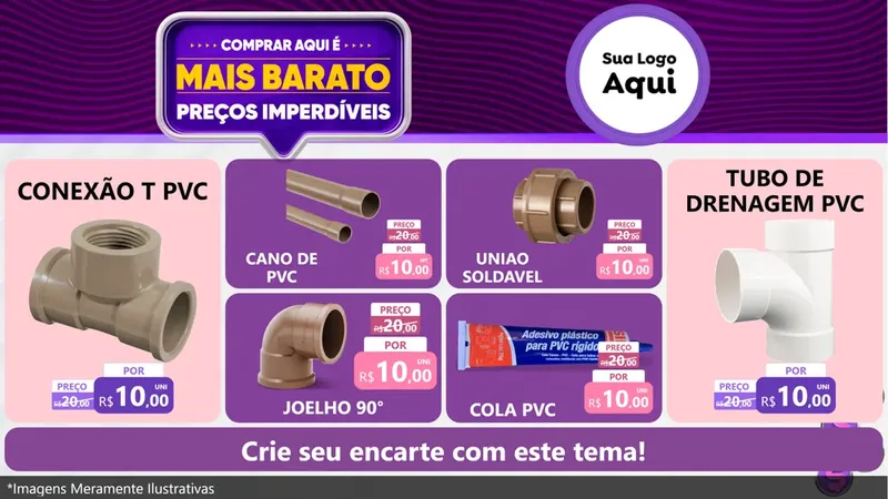 Modelo de TV para TV Horizontal com o tema Mais Barato para Tubos e conexões