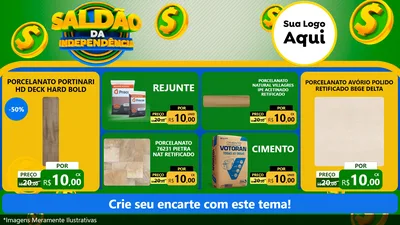 Modelo de TV para TV Horizontal com o tema Saldão da Indepêndencia para Pisos e revestimentos