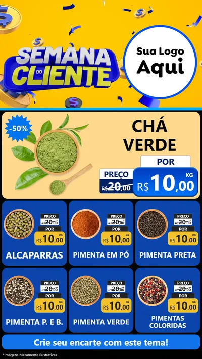 Modelo de Rede Social para Stories com o tema Semana do Cliente para Produtos Naturais