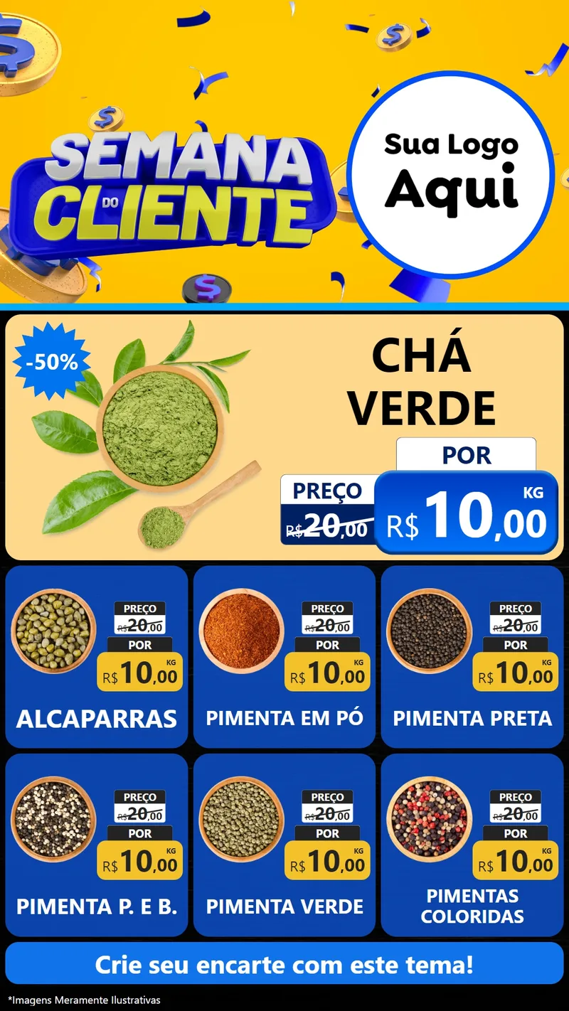 Modelo de Rede Social para Stories com o tema Semana do Cliente para Produtos Naturais