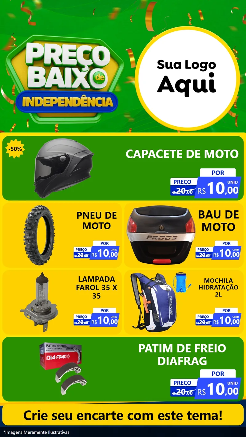 Modelo de TV para TV Vertical com o tema Preço Baixo de Independência para Moto peças