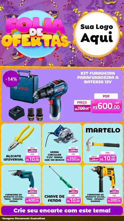 Modelo de Rede Social para Stories com o tema Folia de Ofertas para Maquinas e Ferramentas