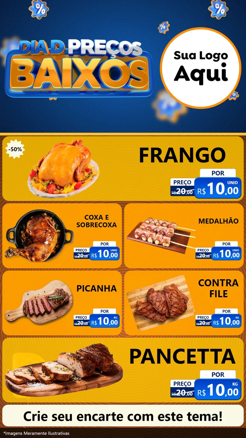 Modelo de TV para TV Vertical com o tema Dia D Preço Baixo para Assados