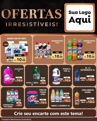 Modelo de Rede Social para Feed Instagram com o tema Ofertas Irresistíveis! para Produtos de Limpeza