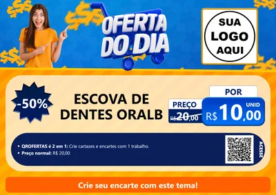 Modelo de Cartaz para Cartaz A4 Horizontal com o tema Oferta do Dia para Higiene Pessoal