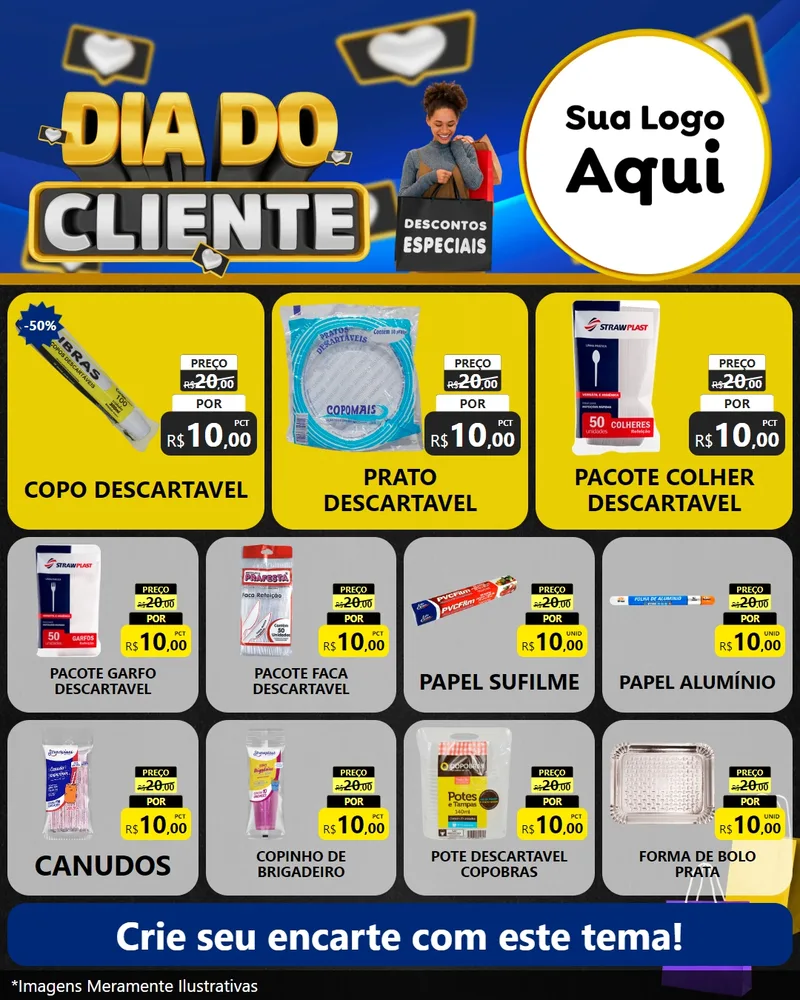 Modelo de Rede Social para Feed Instagram com o tema Dia Do Cliente para Embalagens