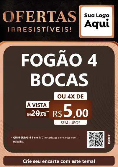 Modelo de Cartaz para Cartaz A4 Vertical com o tema Ofertas Irresistíveis! para Móveis e Eletro