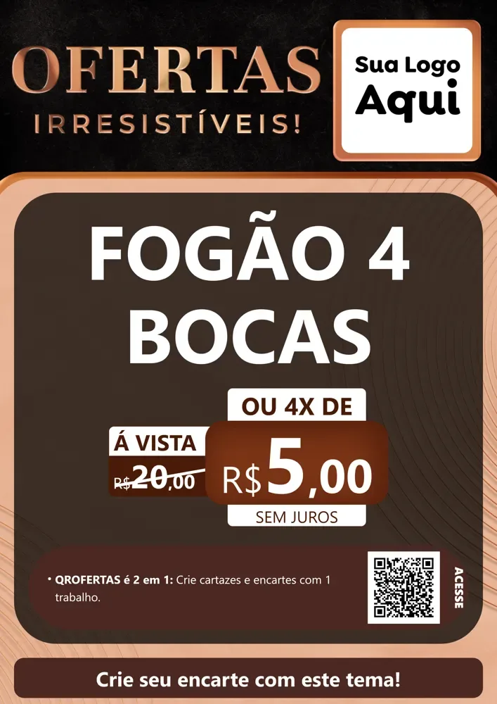 Modelo de Cartaz para Cartaz A4 Vertical com o tema Ofertas Irresistíveis! para Móveis e Eletro
