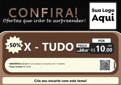 Modelo de Cartaz para Cartaz A4 Horizontal com o tema Confira! Ofertas que irão te surpreender! para Hamburgueria