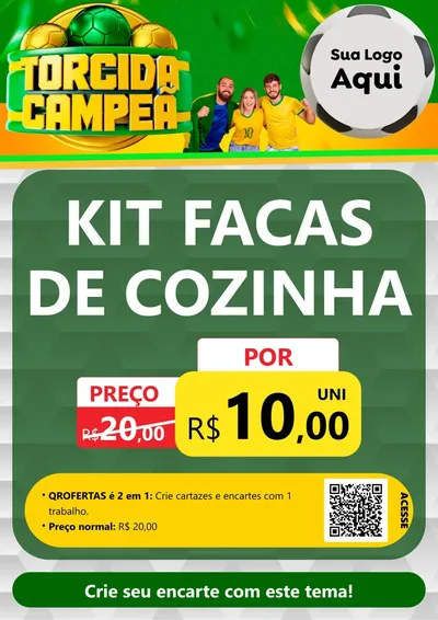 Modelo de Cartaz para Cartaz A4 Vertical com o tema Torcida Campeã - Copa para Utilidades Domésticas