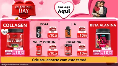 Modelo de TV para TV Horizontal com o tema Valentine's Day para Suplementos alimentares
