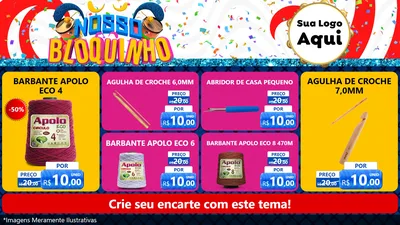 Modelo de TV para TV Horizontal com o tema Nosso Bloquinho para Armarinho e Aviamentos
