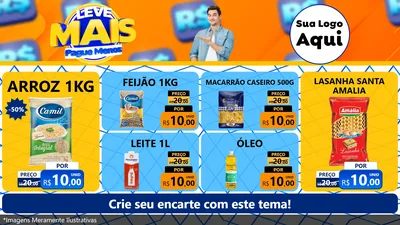 Modelo de TV para TV Horizontal com o tema Leve Mais, Pague Menos para Supermercado