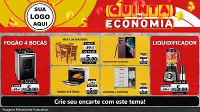 Modelo de TV para TV Horizontal com o tema Quinta da Economia para Móveis e Eletro