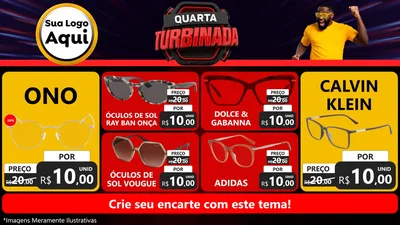Modelo de TV para TV Horizontal com o tema Quarta Turbinada para Óticas